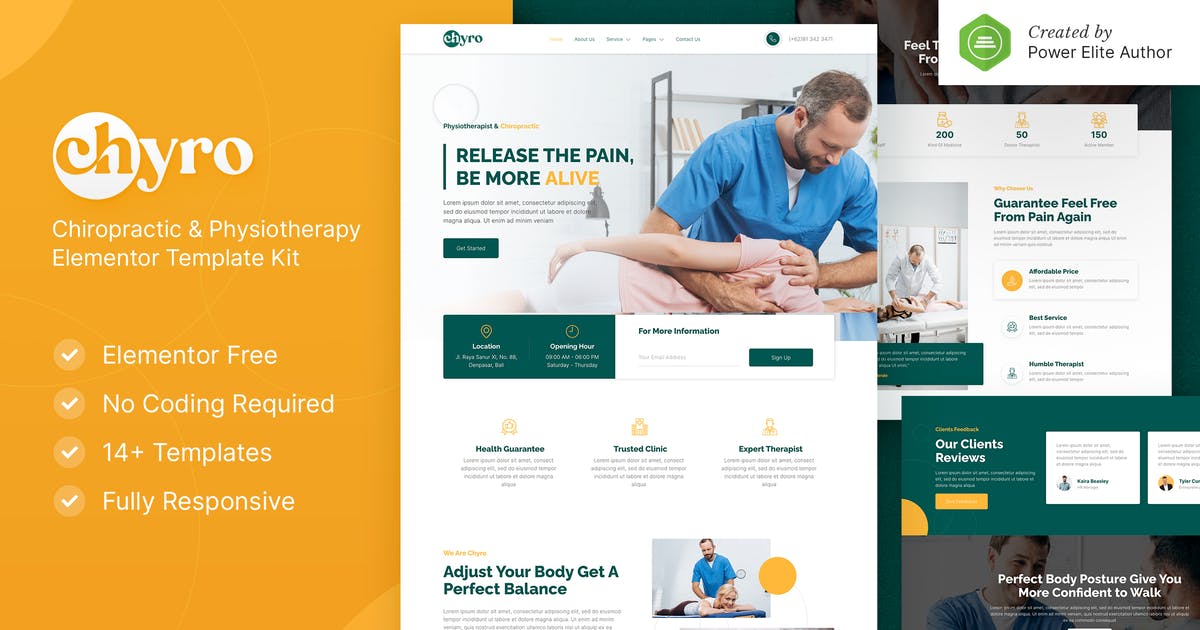 Chyro – Chiropractic & Physiotherapy Elementor Template Kit