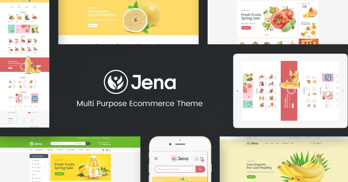 Jena – Organic & Food Responsive Prestashop Theme