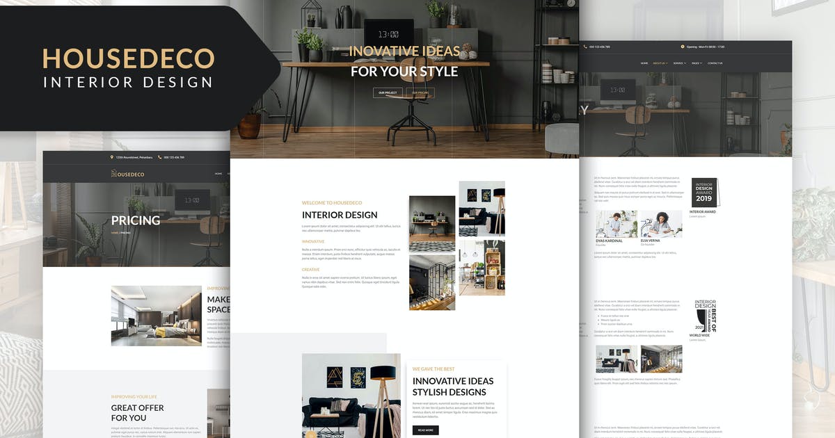 Housedeco – Interior Design Elementor Template Kit
