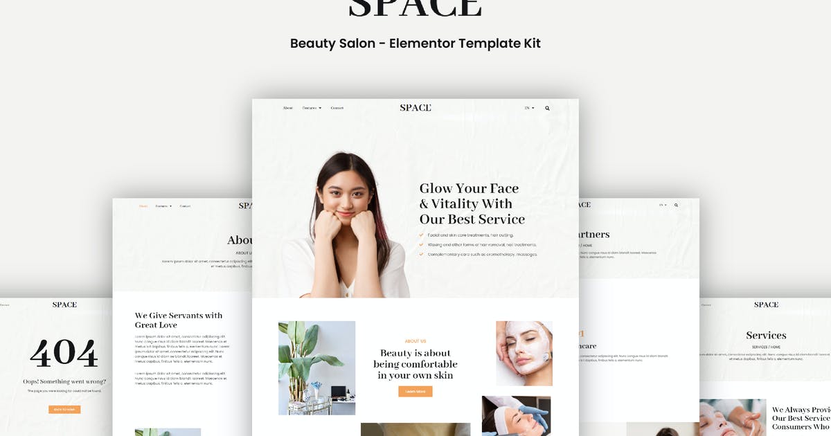 Space – Beauty Salon Elementor Template Kit