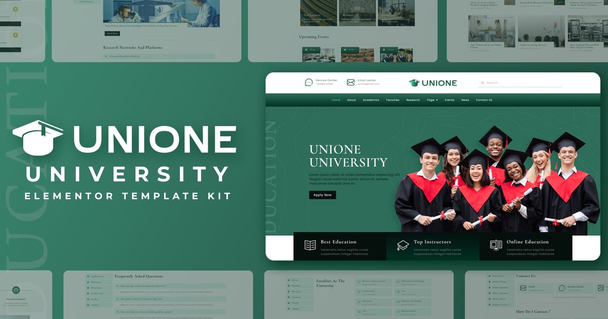 Unione – University Elementor Template Kit