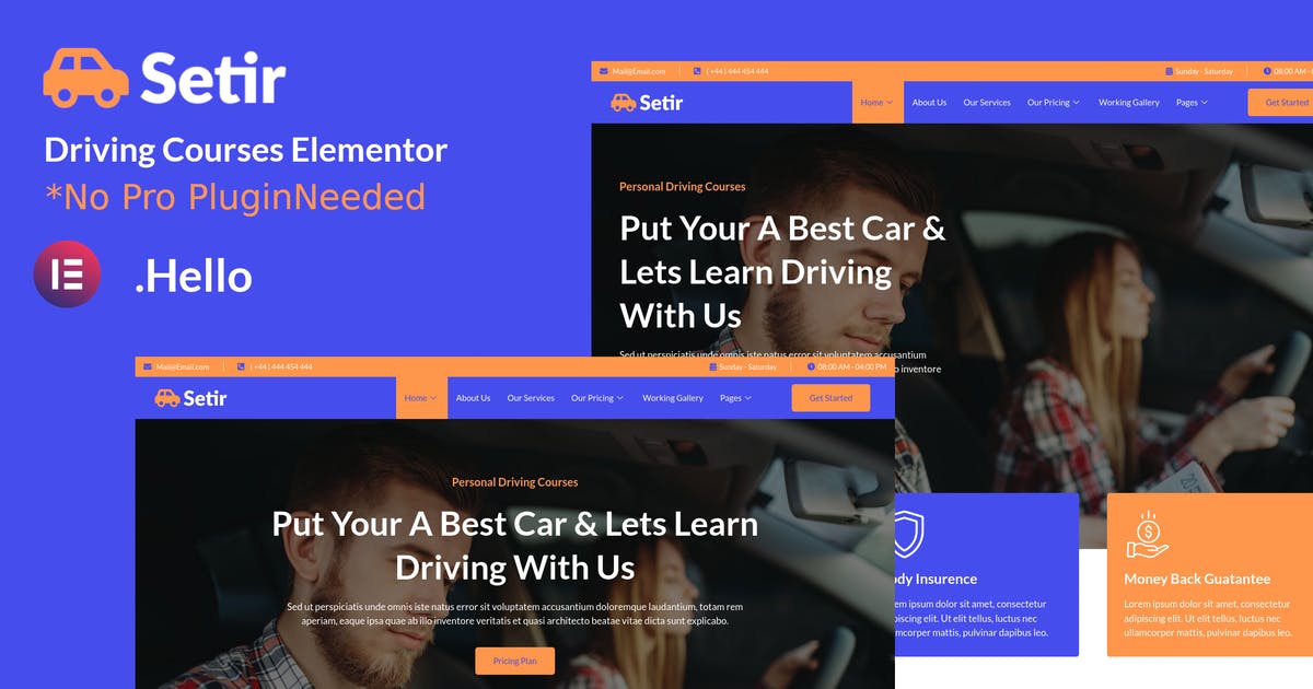 Setir – Driving Courses Elementor Template Kit