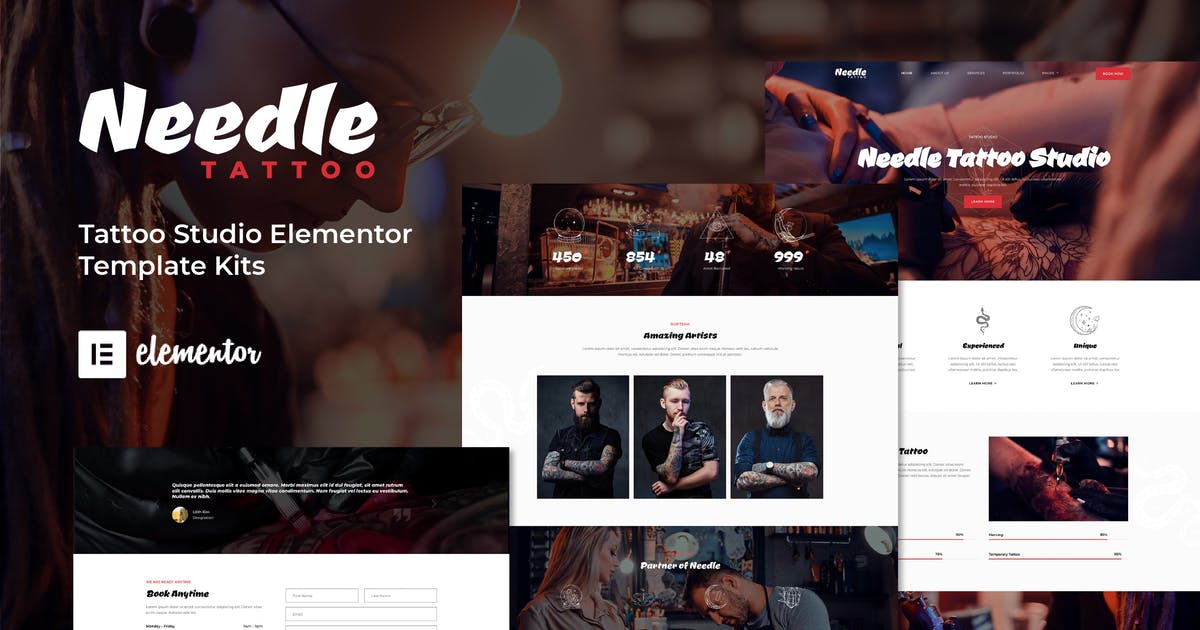 Needle – Tattoo Studio Elementor Template Kit