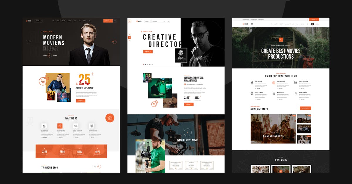 Miker – Movie & Film Studio Elementor Template Kit