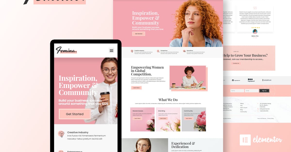 Femina – Feminine Business Elementor Template Kit