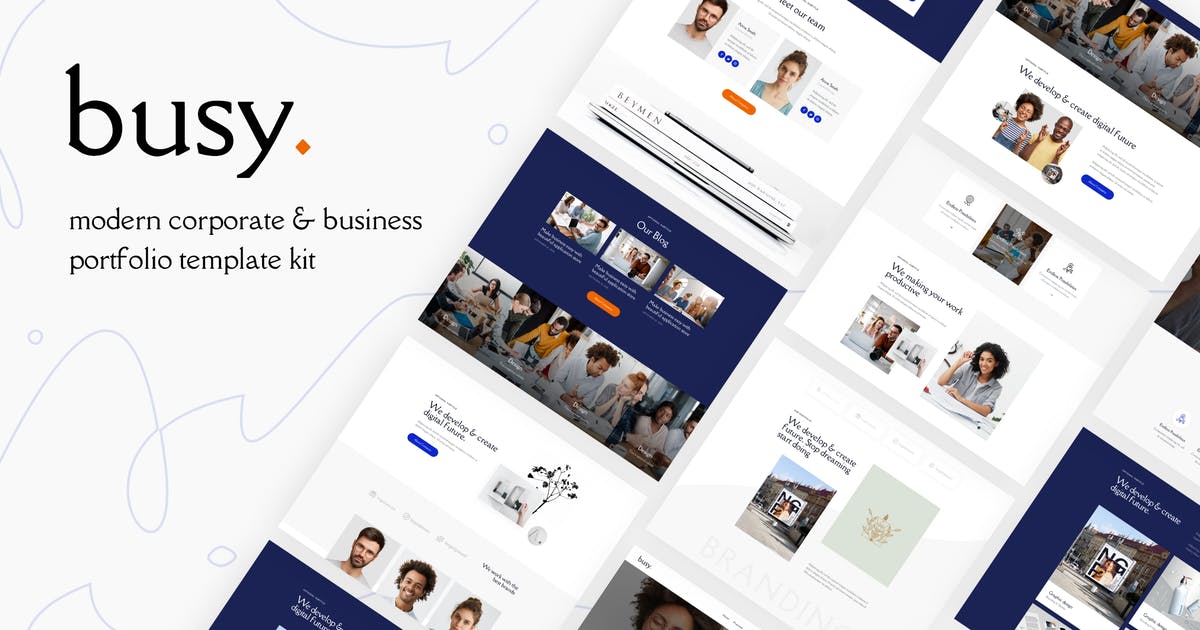 Busy | Modern Corporate & Business Portfolio Elementor Template Kit