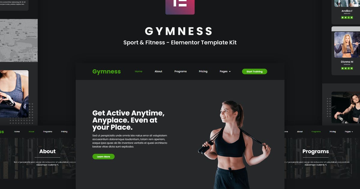 Gymness – Sport & Fitness Elementor Template Kit