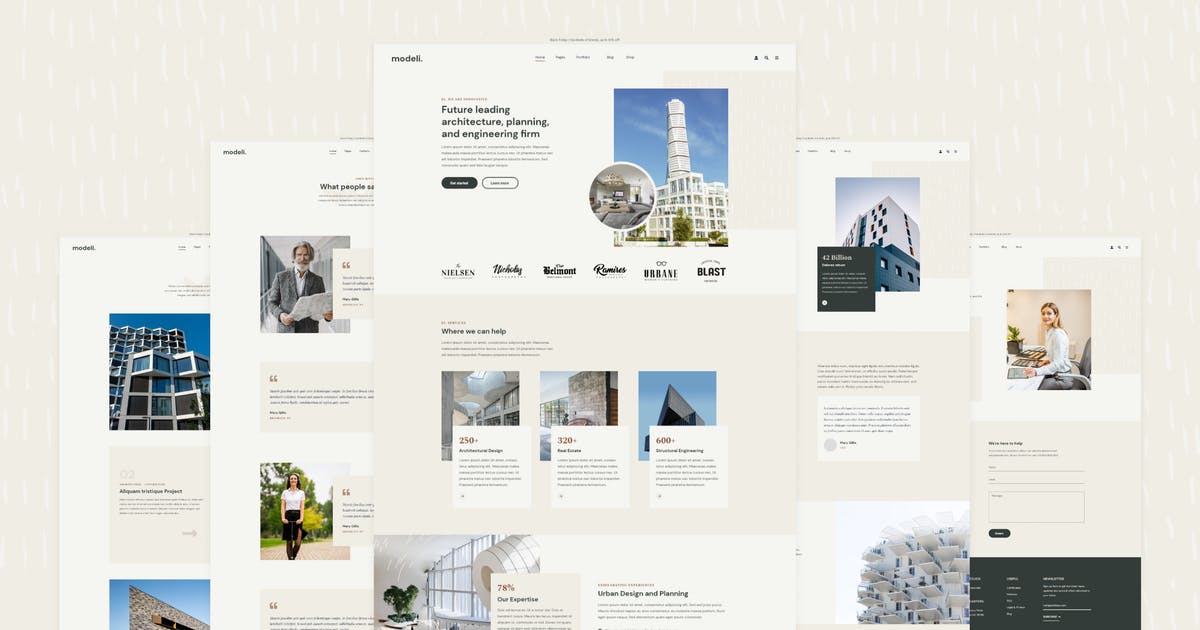 Modeli – Architecture & Engineering Elementor Template kit