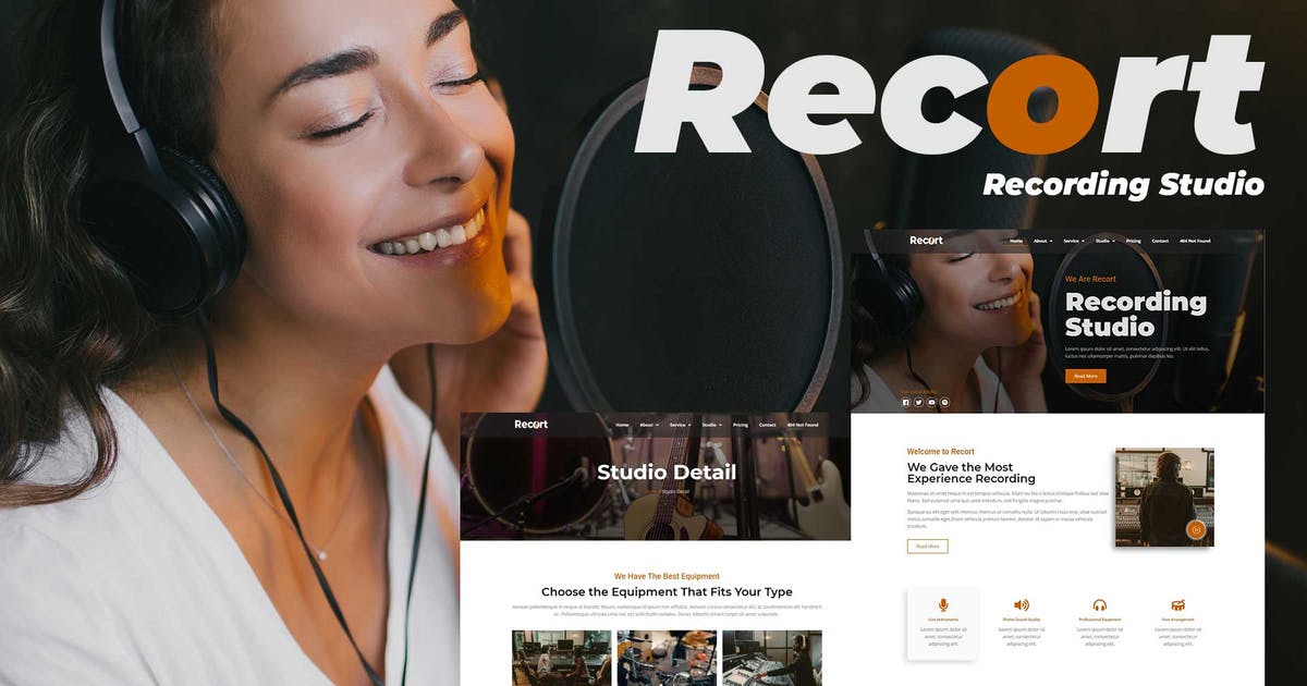 Recort – Recording Studio Elementor Template Kit