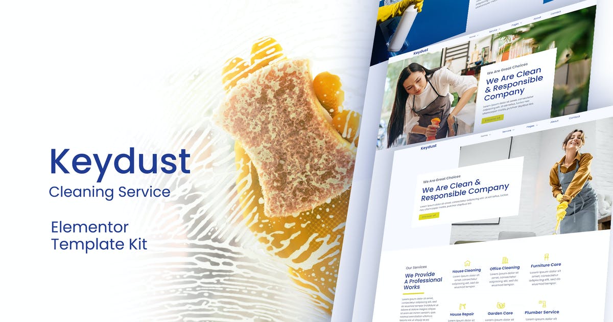 Keydust – Cleaning Service Elementor Template Kit
