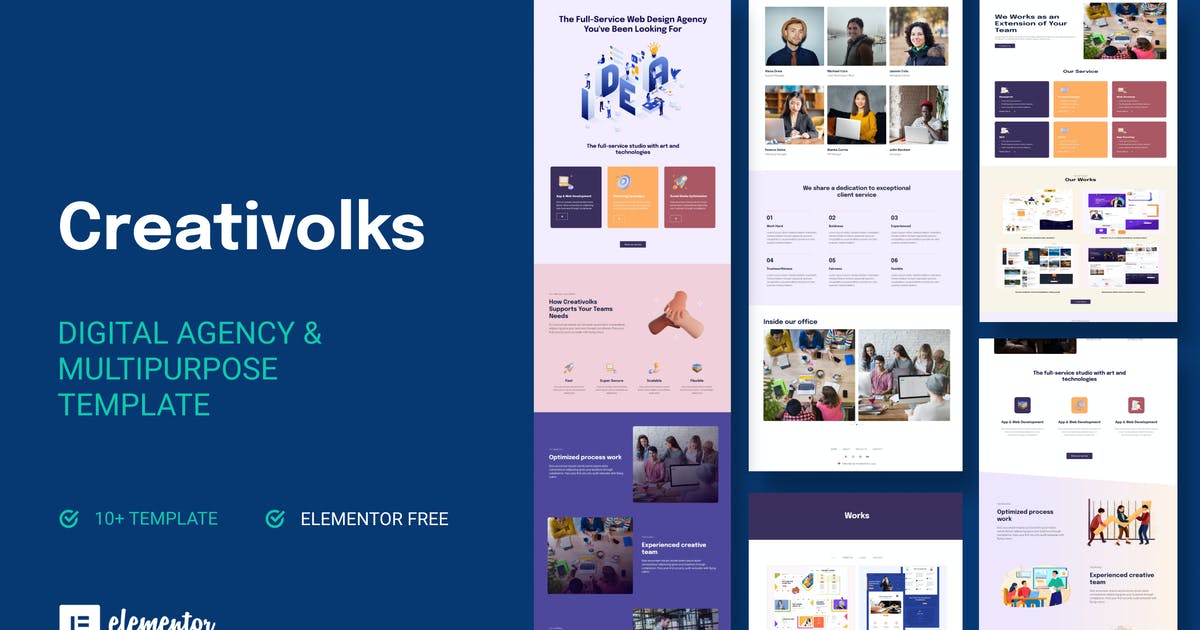 Creativolks – Creative & Business Agency Elementor Template Kit
