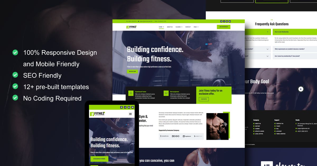 Fitnez – Fitness & Gym Elementor Template Kit