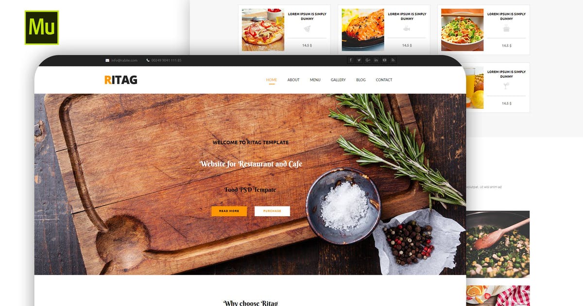 Ritag – Responsive Food & Restaurant Template