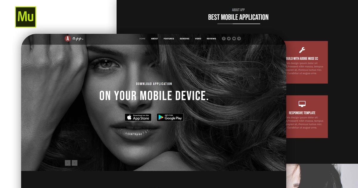 Appik – Responsive App muse Template