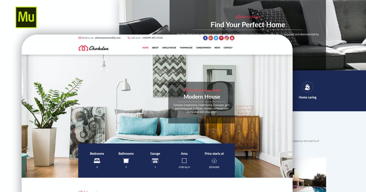 Chokdee – Responsive Real Estate Muse Template