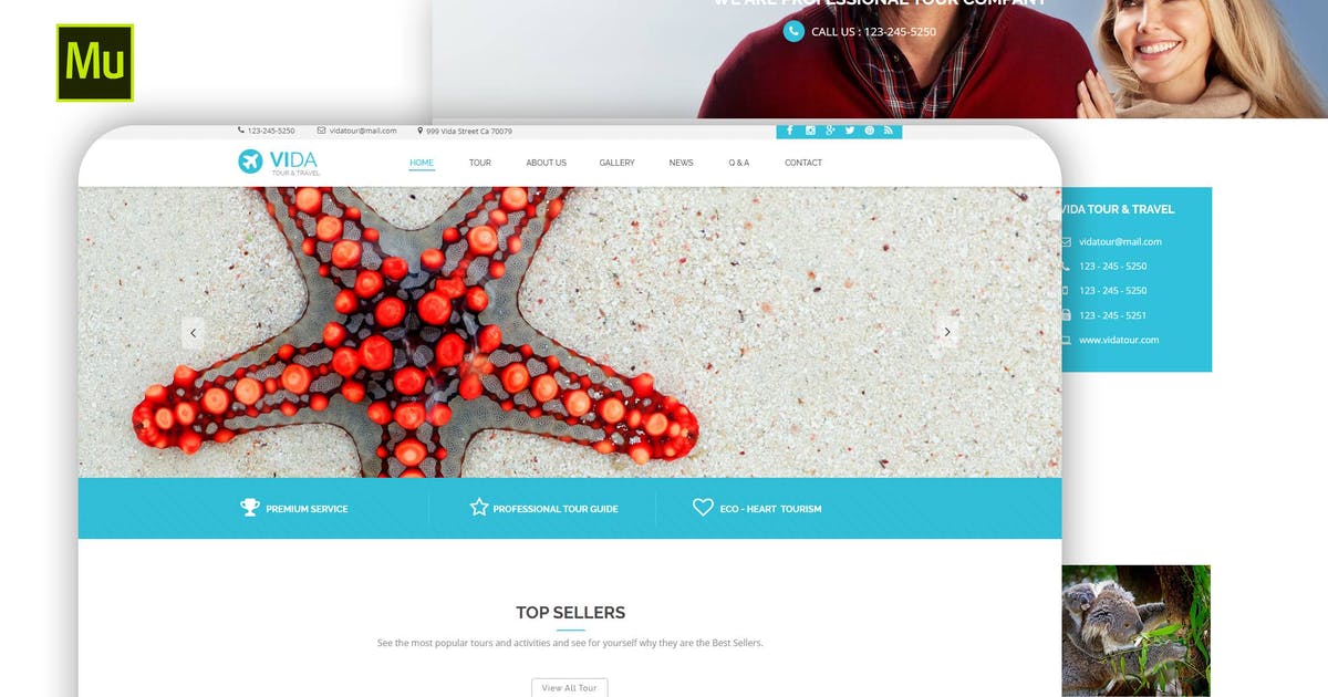 Vida – Multipurpose Muse Template