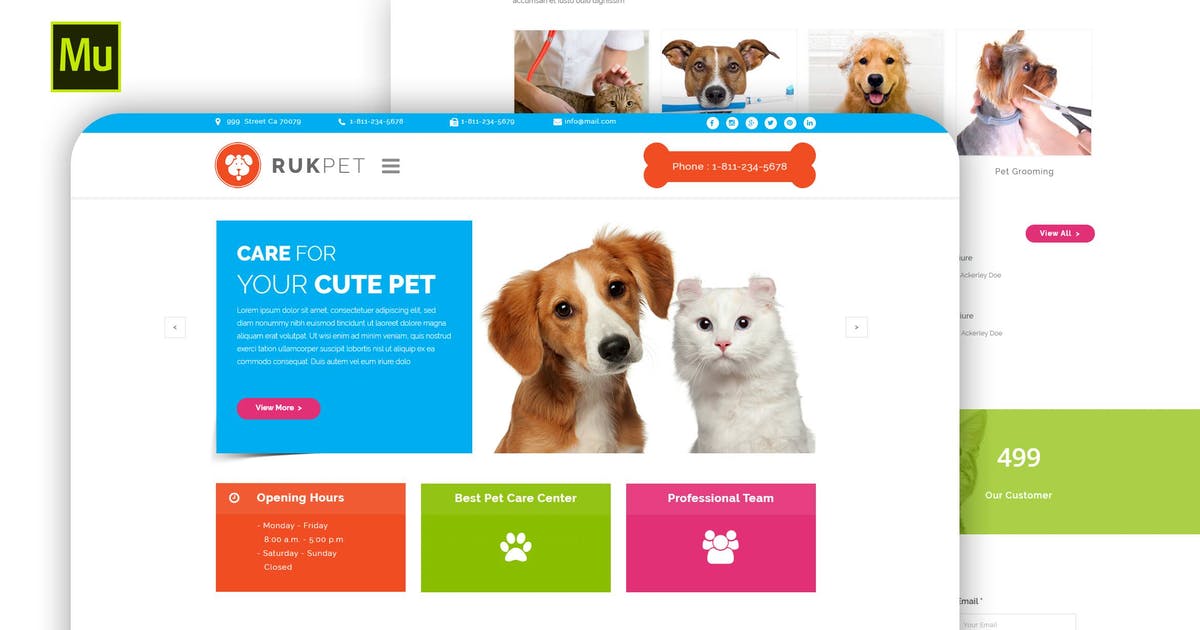 Rukpet – Pet Care Services Template