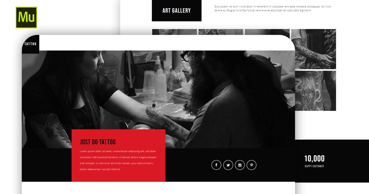 Responsive Tattoo Salon Muse Template