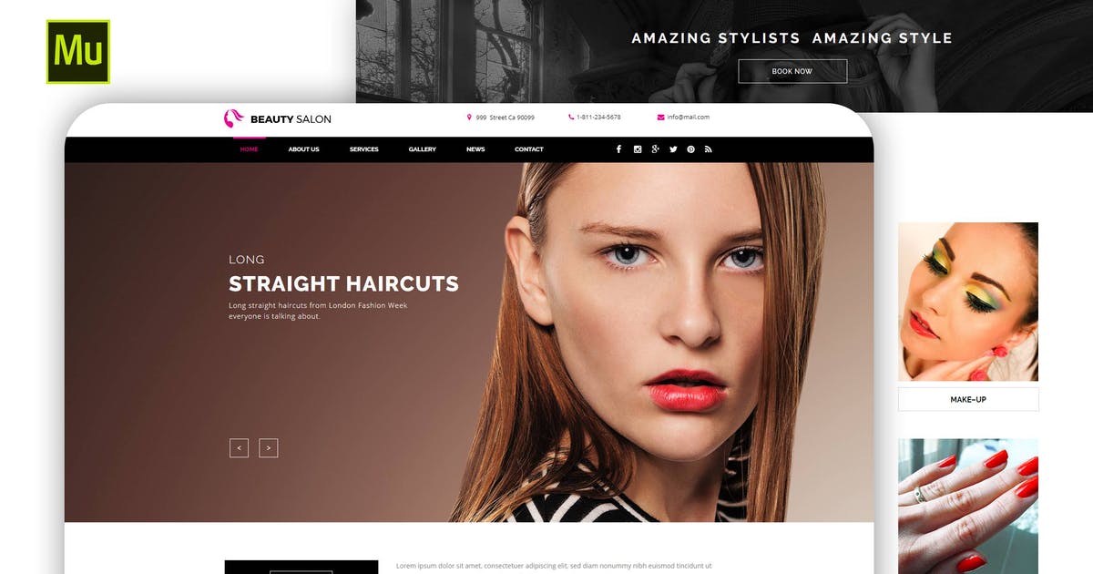 Beauty Salon Muse Template