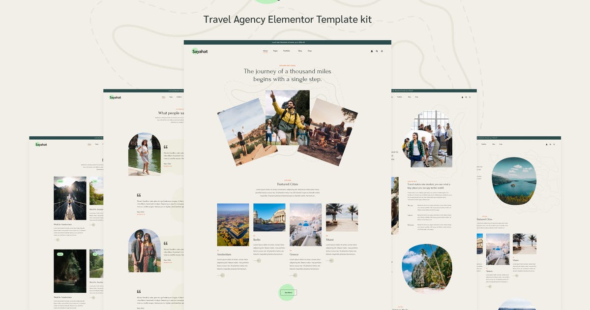 Sayahat – Travel Agency Elementor Template kit