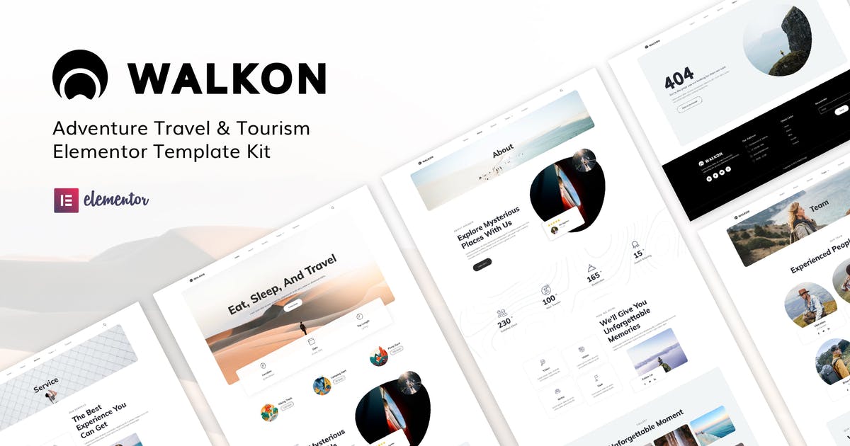 WalkOn – Adventure Travel & Tourism Elementor Template Kit