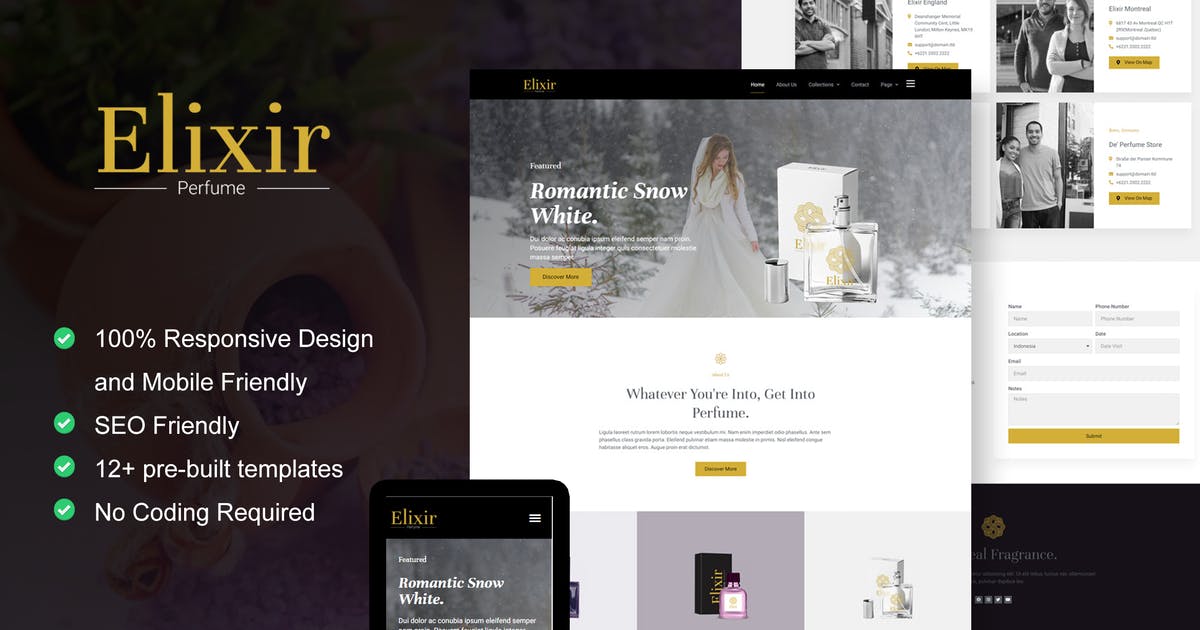 Elixir – Perfume Maker Elementor Template Kit