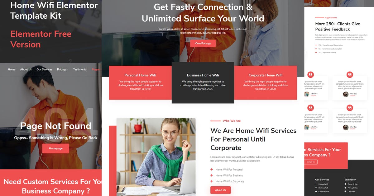 Koneksi – Home Wifi Internet Services Elementor Template Kit