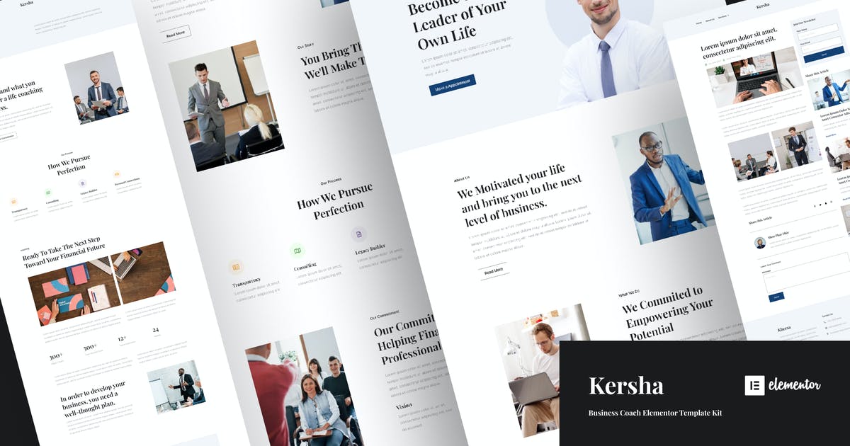Kersha – Business Coach Elementor Template Kit