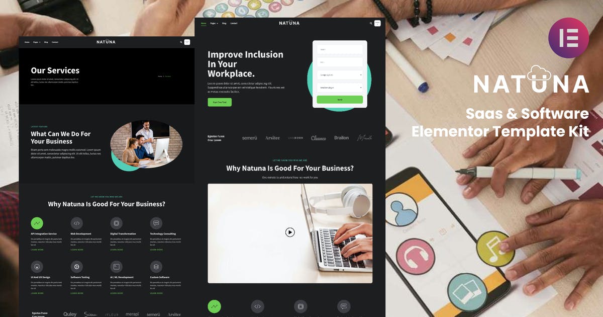 Natuna – Saas & Software Elementor Template Kit