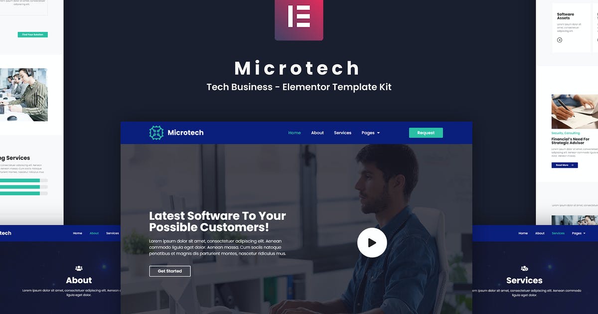 Microtech – Tech Business Elementor Template Kit