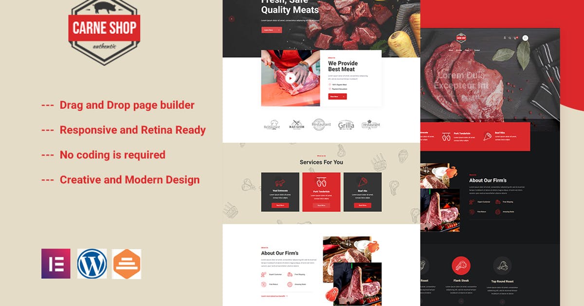 Carne – Meat Shop Elementor Template Kit