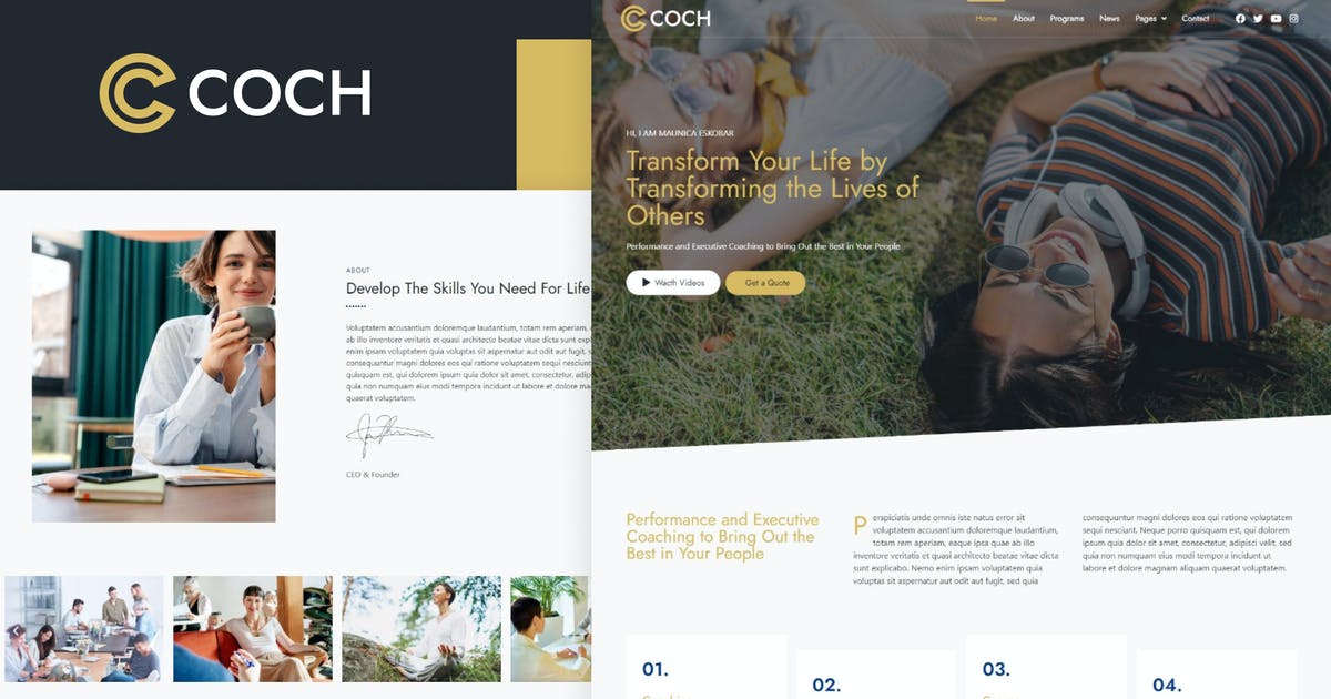 Coch – Business Coach Elementor Template Kit
