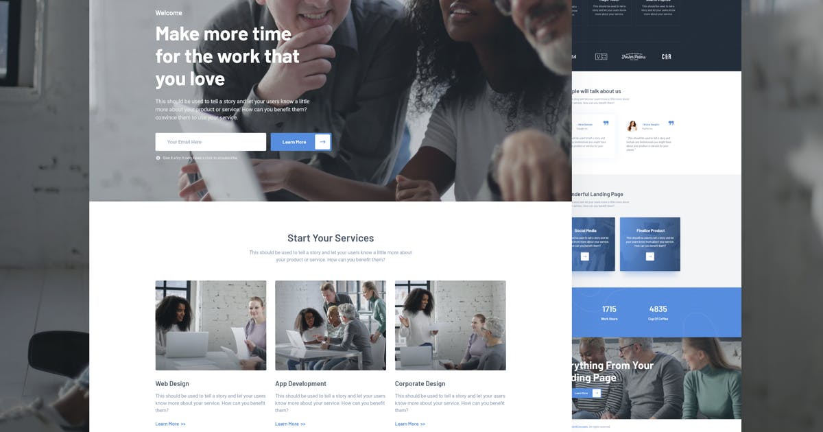 Mola – MultiPurpose Unbounce Landing Page Template