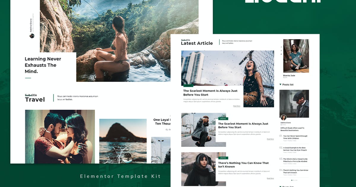 Logen – Lifestyle Blog Elementor Template Kit