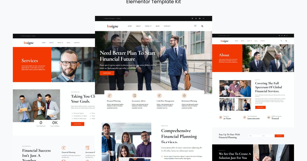 Insigne – Financial Business & Investment Elementor Template Kit