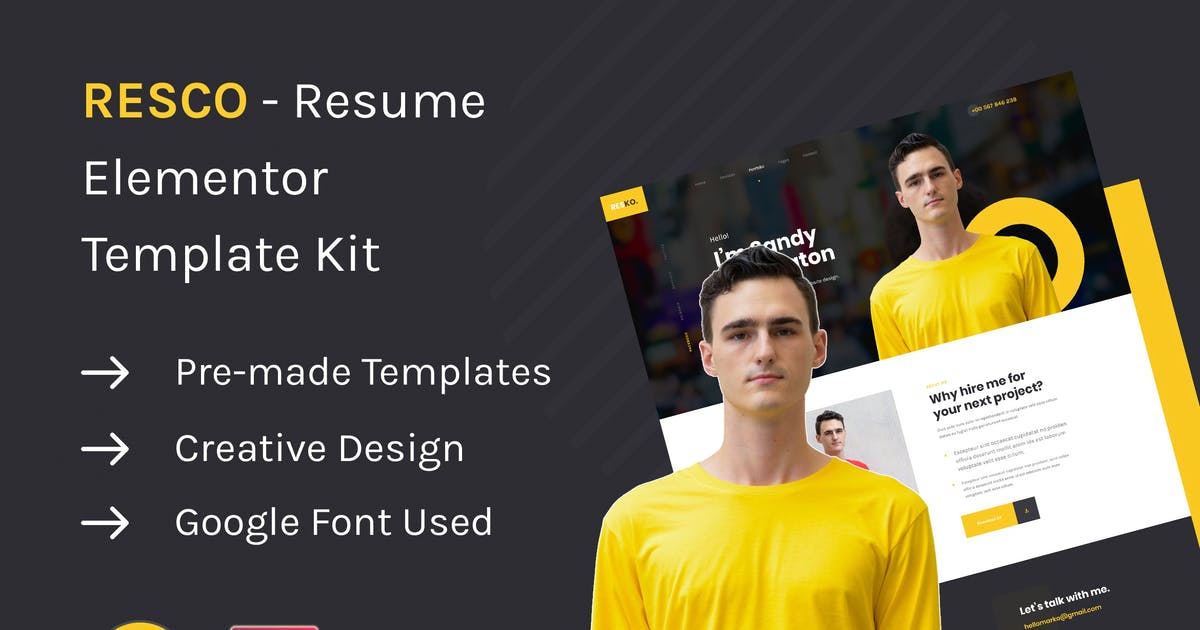 Resco – Resume Elementor Template Kit