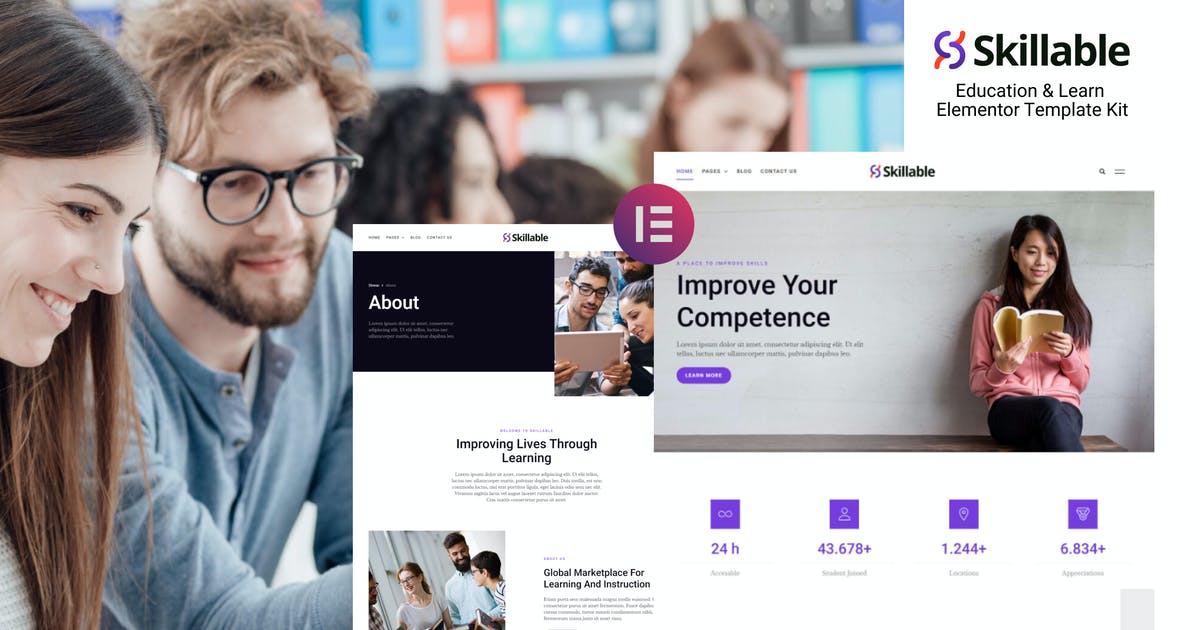 Skillable – Education and Learn Elementor Template Kit