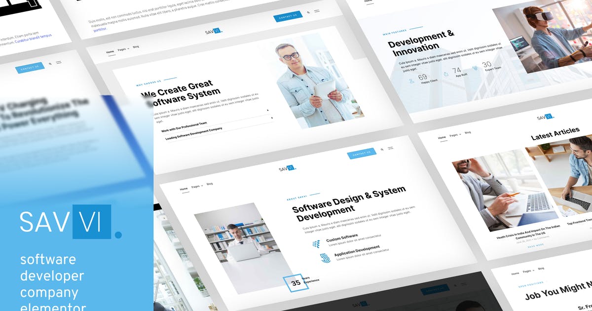Savvi – Software Developer Company Elementor Template Kit
