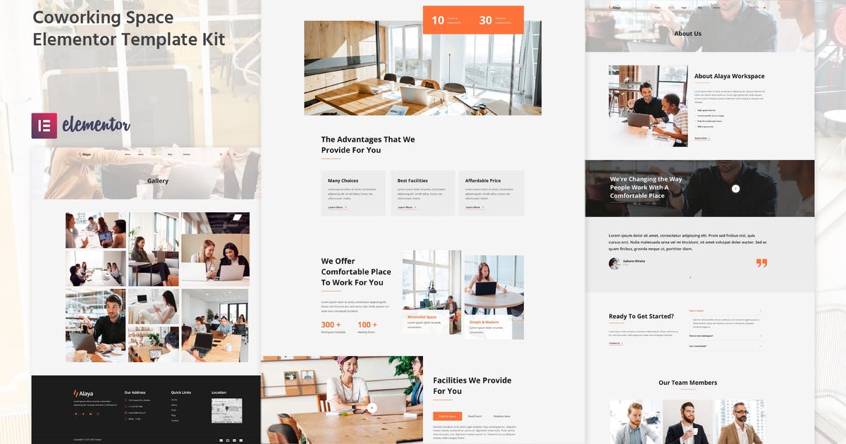 Alaya – Coworking Space Elementor Template Kit