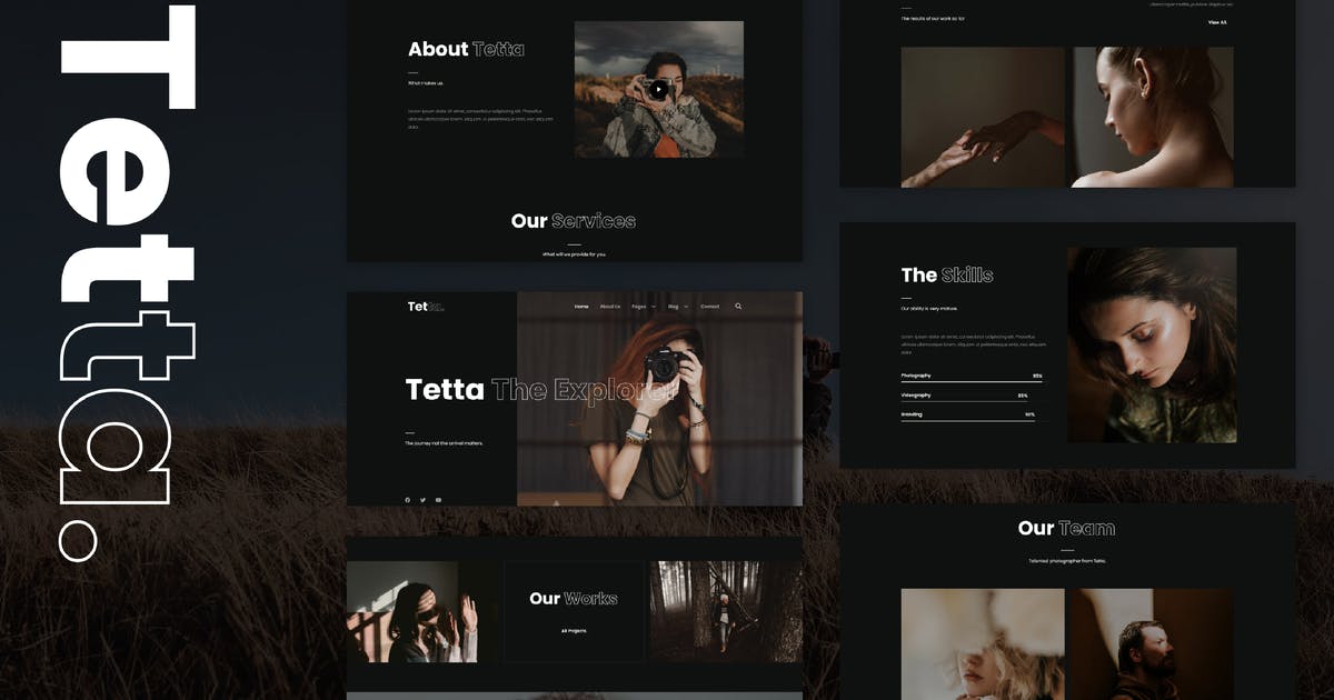 Tetta – Photography & Portfolio Elementor Template Kit