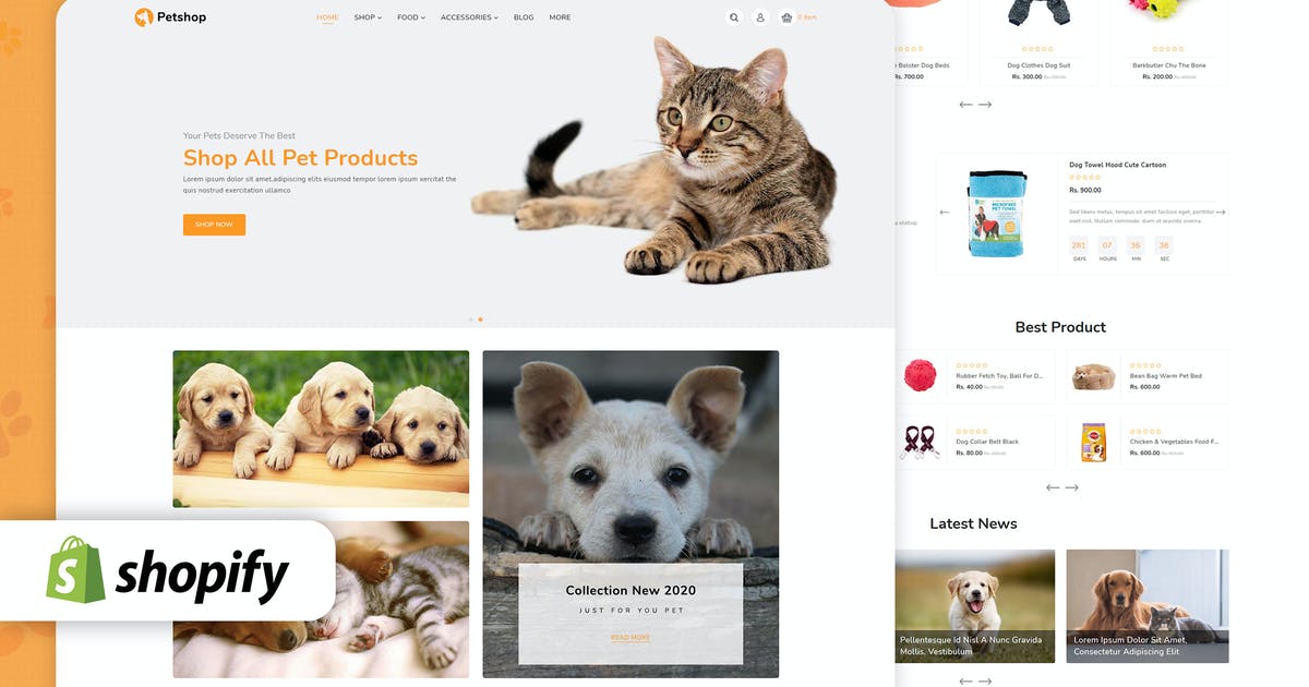 Petshop – Multipurpose E-commerce Shopify Template