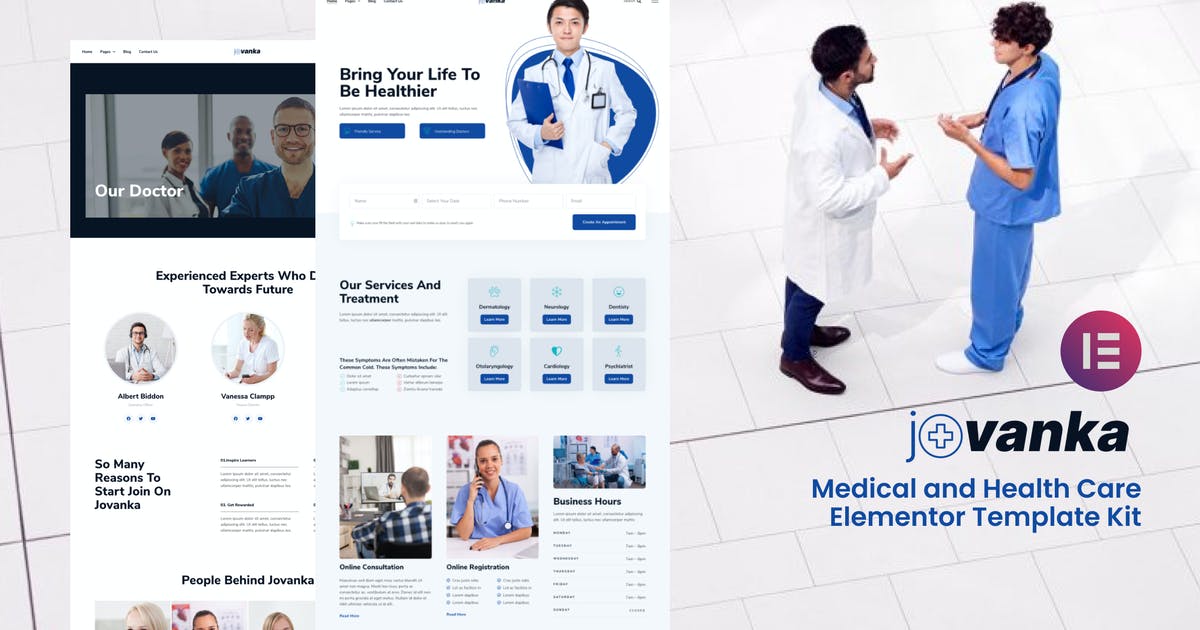 Jovanka – Medical and Health Care Elementor Template Kit