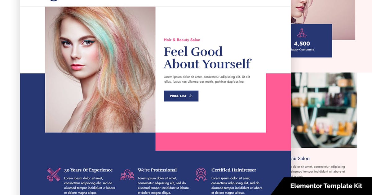 Willow – Hair & Beauty Salon Elementor Template Kit
