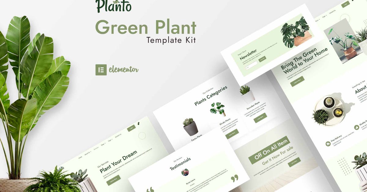 Planto – Green Elementor Template Kit