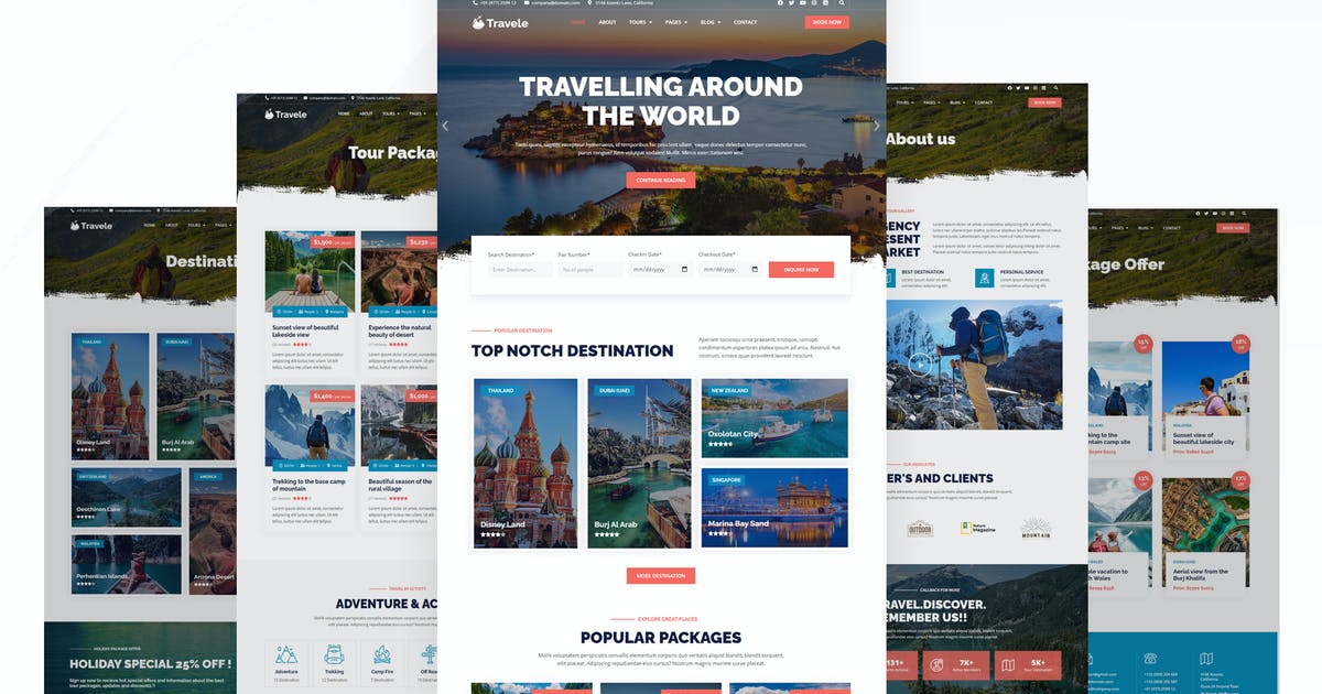 Travele – Travel & Tour Agency Elementor Template Kit