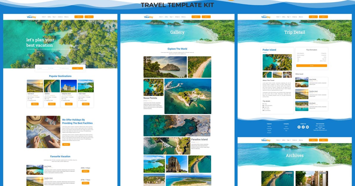 Vacaday – Travel Agency Elementor Template Kit