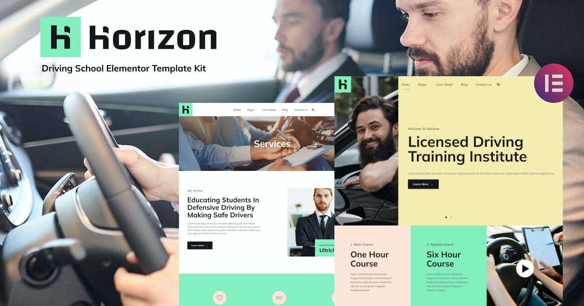 Horizon – Driving School Elementor Template Kit