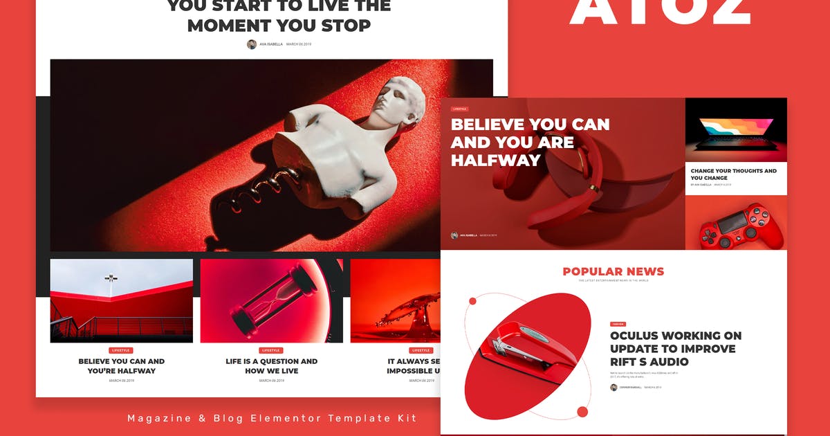 AtoZ – Blog & Magazine Elementor Template Kit