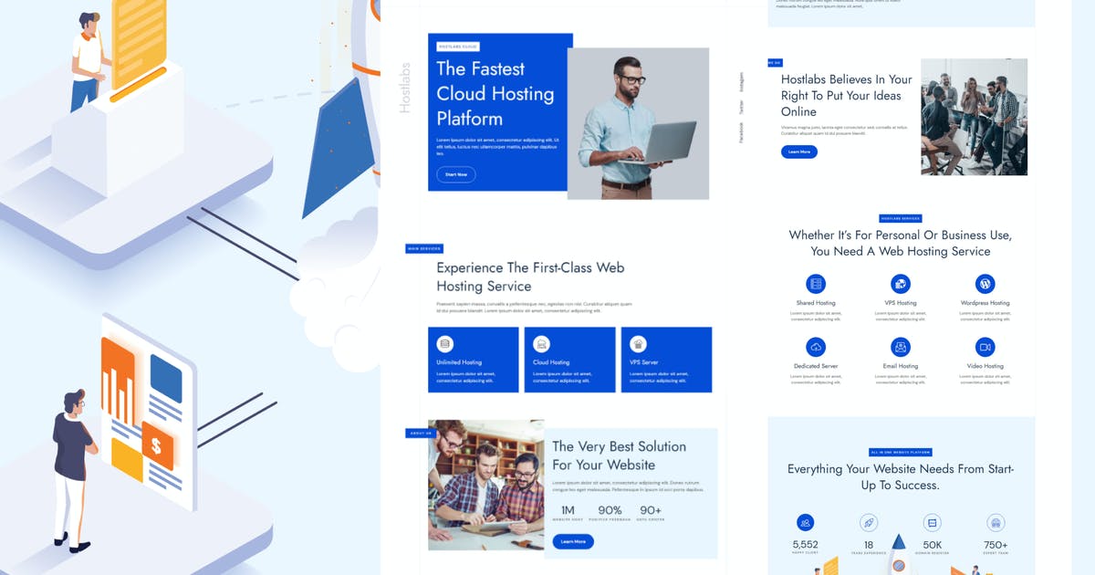Hostlabs – Cloud Hosting Services Elementor Template Kit