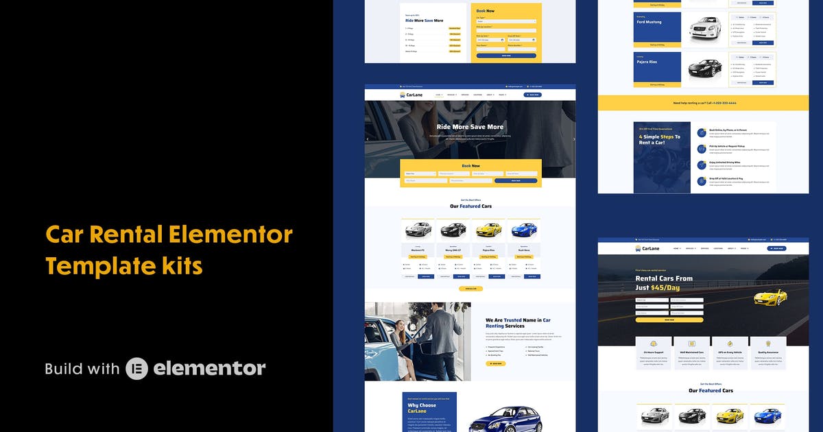 CarLane – Car Rental Elementor Template Kit